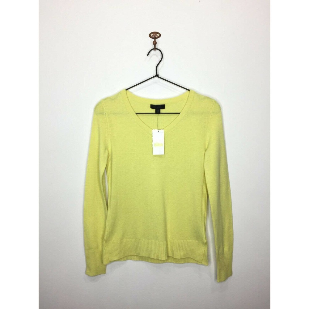 NWT Saks 5th Avenue Green Cashmere Sweater XS